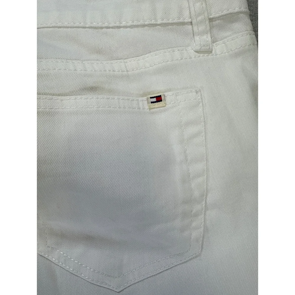 Tommy Hilfiger Womens White Skinny Jeans Mid Rise Size 10 Stretch Denim